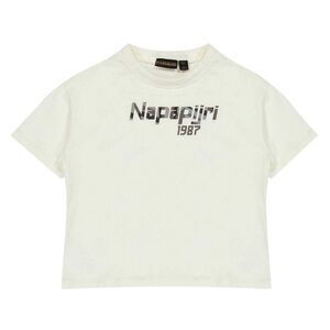 Napapijri Childrens/Kids Graphic Print Regular Short-Sleeved T-Shirt / White